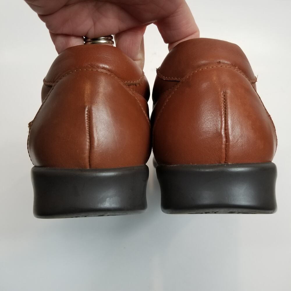 SAS Tan Leather Hook-and-Loop Mary Jane Flats - Picture 8 of 11